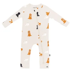 Zippered Romper in Fluffy Dog