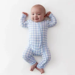 Zippered Romper in Gingham Breeze