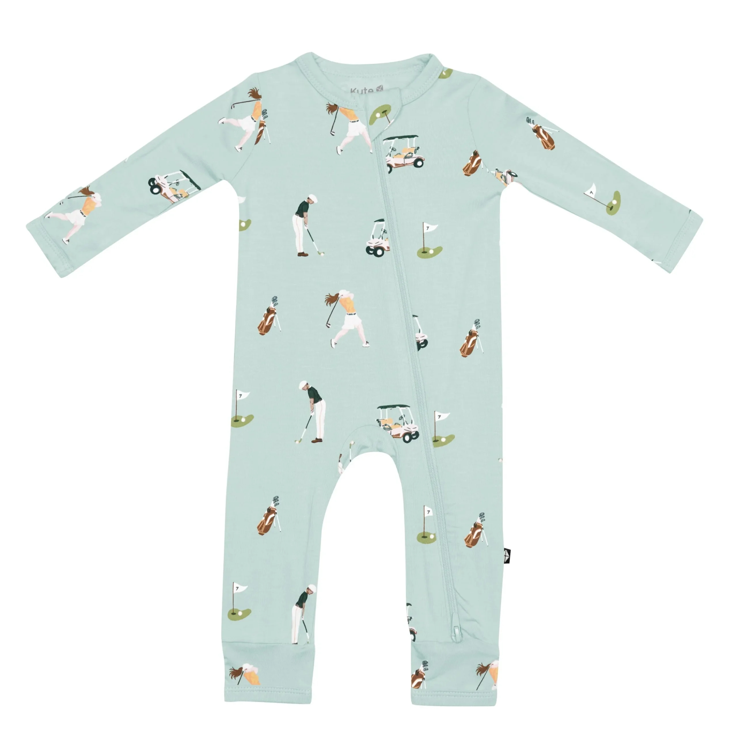 Zippered Romper in Golf