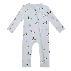 Zippered Romper in Mallard Duck