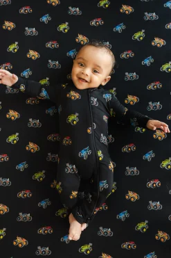 Zippered Romper in Monster Truck