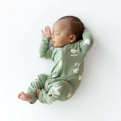 Zippered Romper in Silly Goose