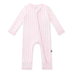Zippered Romper in Small Sakura Stripe