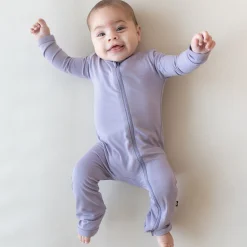 Zippered Romper in Taro