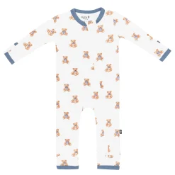 Zippered Romper in Teddy Bear