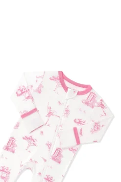 Zippered Romper in Toile Ballet