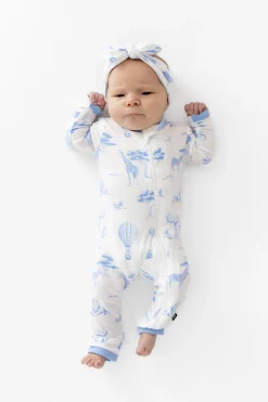 Zippered Romper in Toile Safari