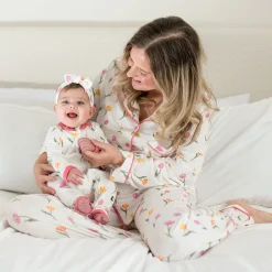 Zippered Romper in Tulip