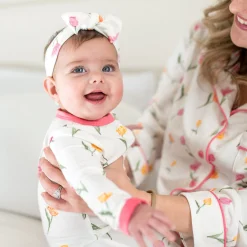 Zippered Romper in Tulip