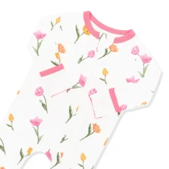 Zippered Romper in Tulip