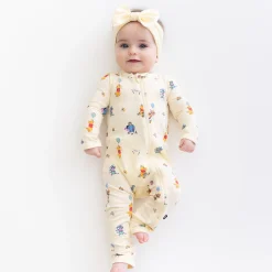 Zippered Romper in Winnie the Pooh Celebration
