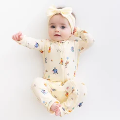 Zippered Romper in Winnie the Pooh Celebration