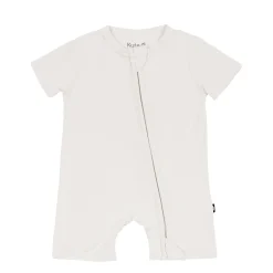 Zippered Shortall Romper in Oat