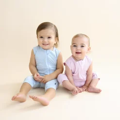 Zippered Sleeveless Romper in Thistle