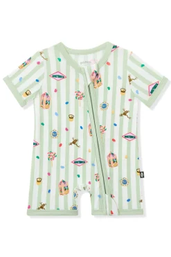 Zipper Shortall Romper in Honeydukes
