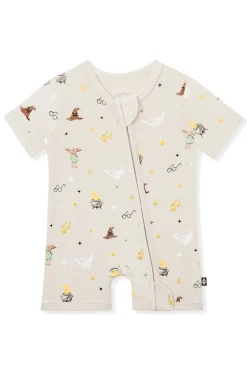 Zipper Shortall Romper in Starry Icon