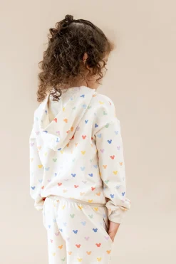 Zip-Up Hoodie in Pastel Mickey Mouse