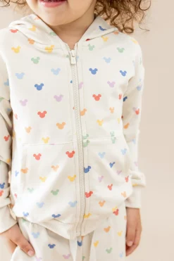 Zip-Up Hoodie in Pastel Mickey Mouse